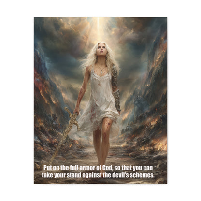 God Armor Quote Art - Canvas & Poster, Bible Quote Canvas Wall Art, Spiritual Decor, Christian Artwork, Faith-Based Gift