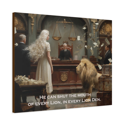 Lion Den Design - Canvas & Poster Prints, Religious Canvas Wall Art, Christian Inspirational Quote, Faith-based Home Decor, Unique Gift ideas, Motivational Quote