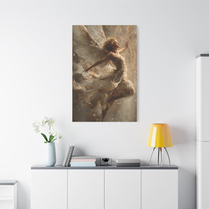 Flying Angel Wall Art - Canvas & Poster Print, Religious Art, Christian Wall Decor, Faith-based Home Decor