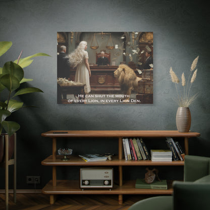 Lion Den Design - Canvas & Poster Prints, Religious Canvas Wall Art, Christian Inspirational Quote, Faith-based Home Decor, Unique Gift ideas, Motivational Quote