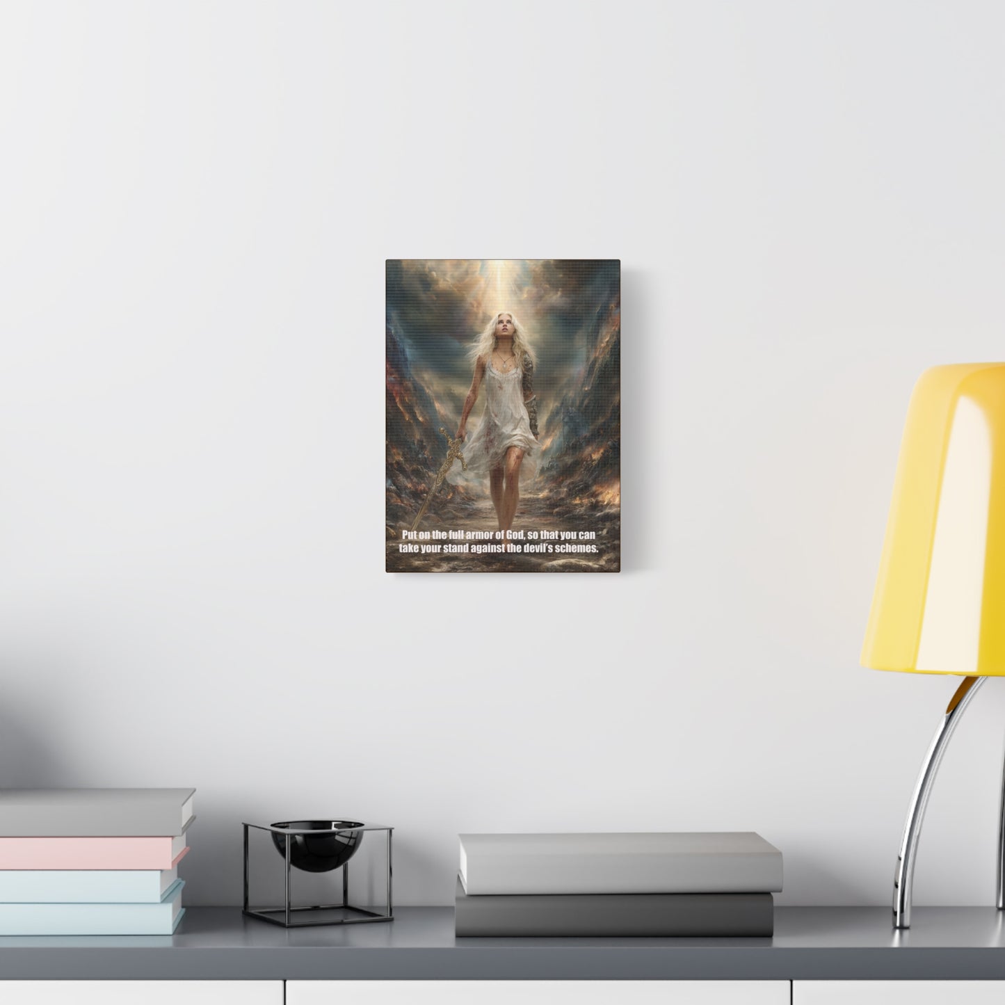 God Armor Quote Art - Canvas & Poster, Bible Quote Canvas Wall Art, Spiritual Decor, Christian Artwork, Faith-Based Gift