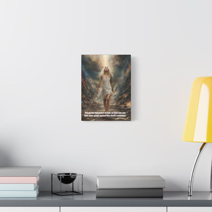 God Armor Quote Art - Canvas & Poster, Bible Quote Canvas Wall Art, Spiritual Decor, Christian Artwork, Faith-Based Gift
