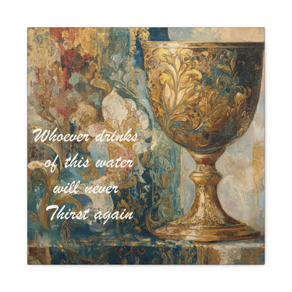 Bible Quote Art Print- Canvas and Poster, Jesus Chalice, Spiritual Home Decor, Faith-based artwork, Christian gift