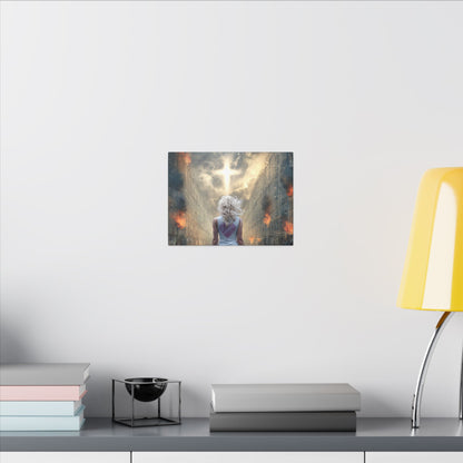 Walking through Hell for Love - Wall Art -Canvas and Poster Print, Christian Home Decor, Christian Art, Spiritual Gift, Modern Artwork