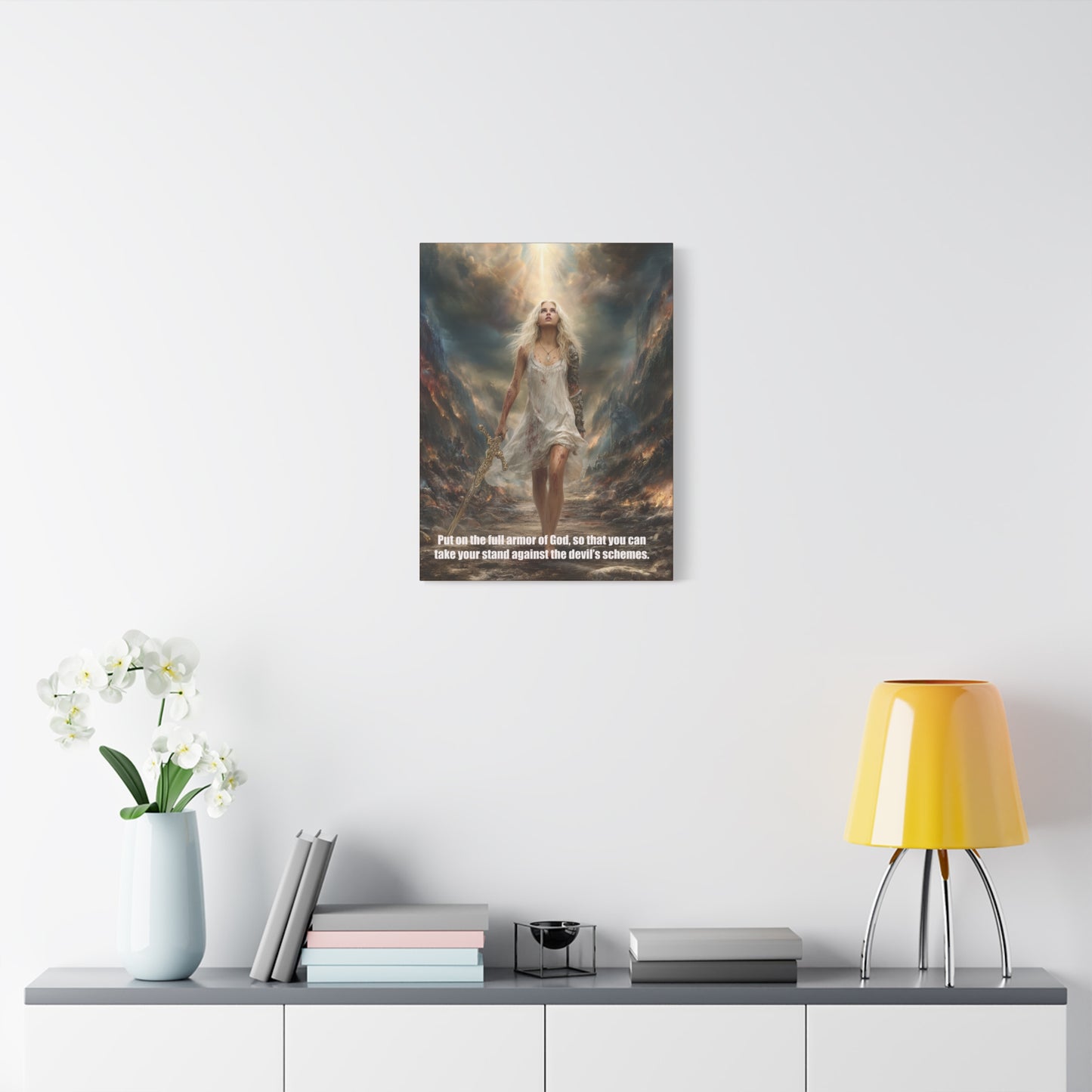 God Armor Quote Art - Canvas & Poster, Bible Quote Canvas Wall Art, Spiritual Decor, Christian Artwork, Faith-Based Gift