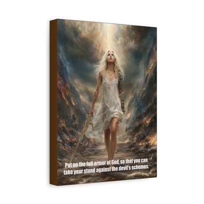 God Armor Quote Art - Canvas & Poster, Bible Quote Canvas Wall Art, Spiritual Decor, Christian Artwork, Faith-Based Gift