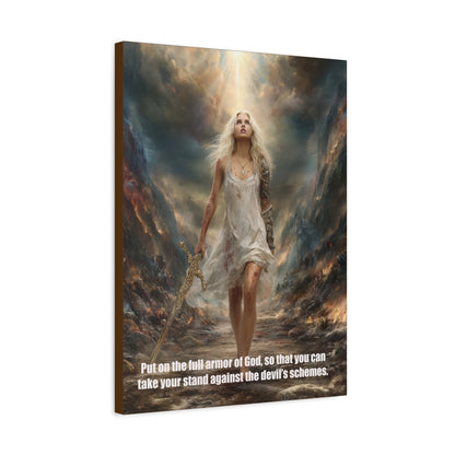 God Armor Quote Art - Canvas & Poster, Bible Quote Canvas Wall Art, Spiritual Decor, Christian Artwork, Faith-Based Gift