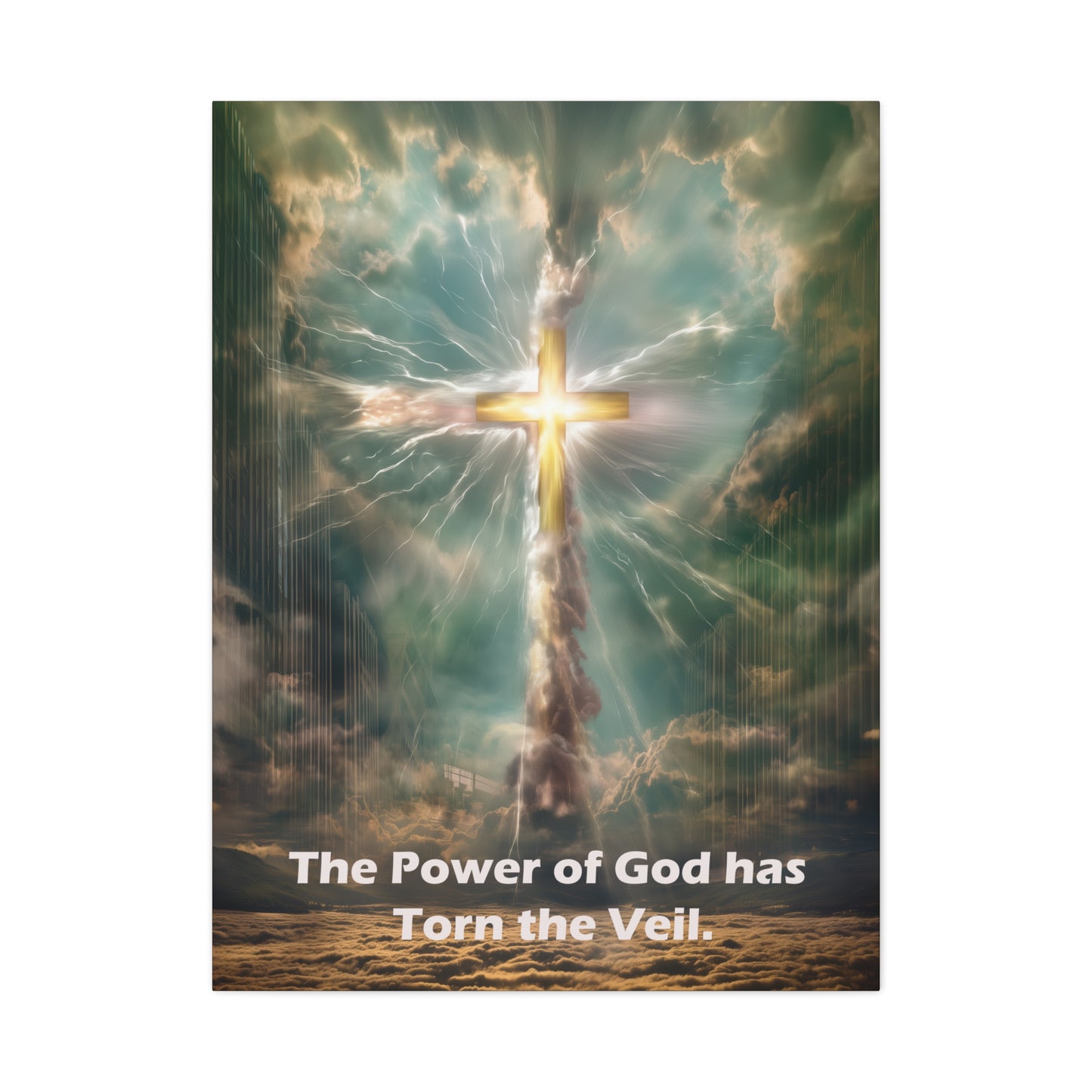 Jesus Cross Art - Canvas & Poster Print, Religious Decor, Spiritual Wall Art, Christian Home Decor, Faith-Based Gift