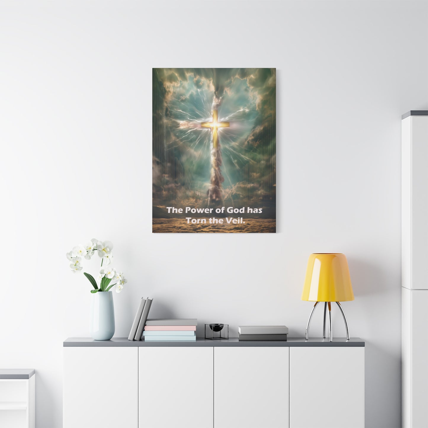 Jesus Cross Art - Canvas & Poster Print, Religious Decor, Spiritual Wall Art, Christian Home Decor, Faith-Based Gift