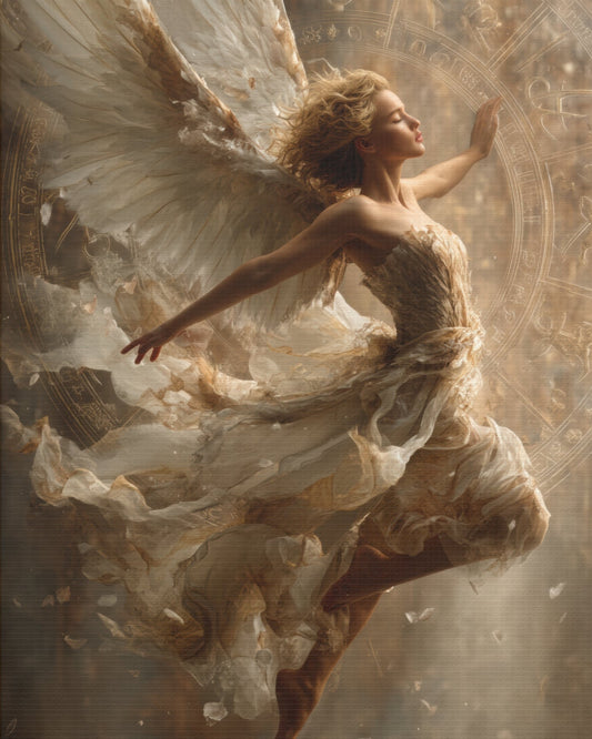 Flying Angel Wall Art - Canvas & Poster Print, Religious Art, Christian Wall Decor, Faith-based Home Decor