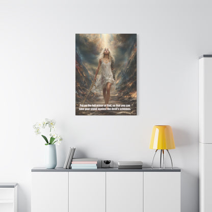 God Armor Quote Art - Canvas & Poster, Bible Quote Canvas Wall Art, Spiritual Decor, Christian Artwork, Faith-Based Gift