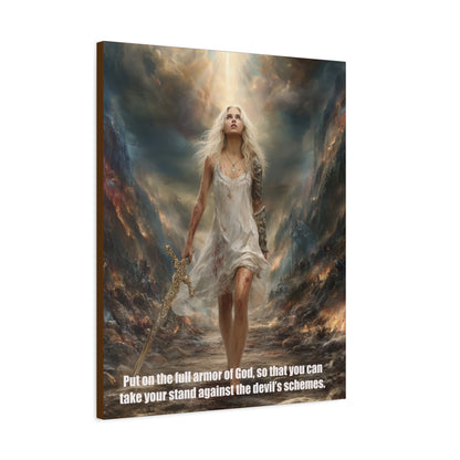 God Armor Quote Art - Canvas & Poster, Bible Quote Canvas Wall Art, Spiritual Decor, Christian Artwork, Faith-Based Gift