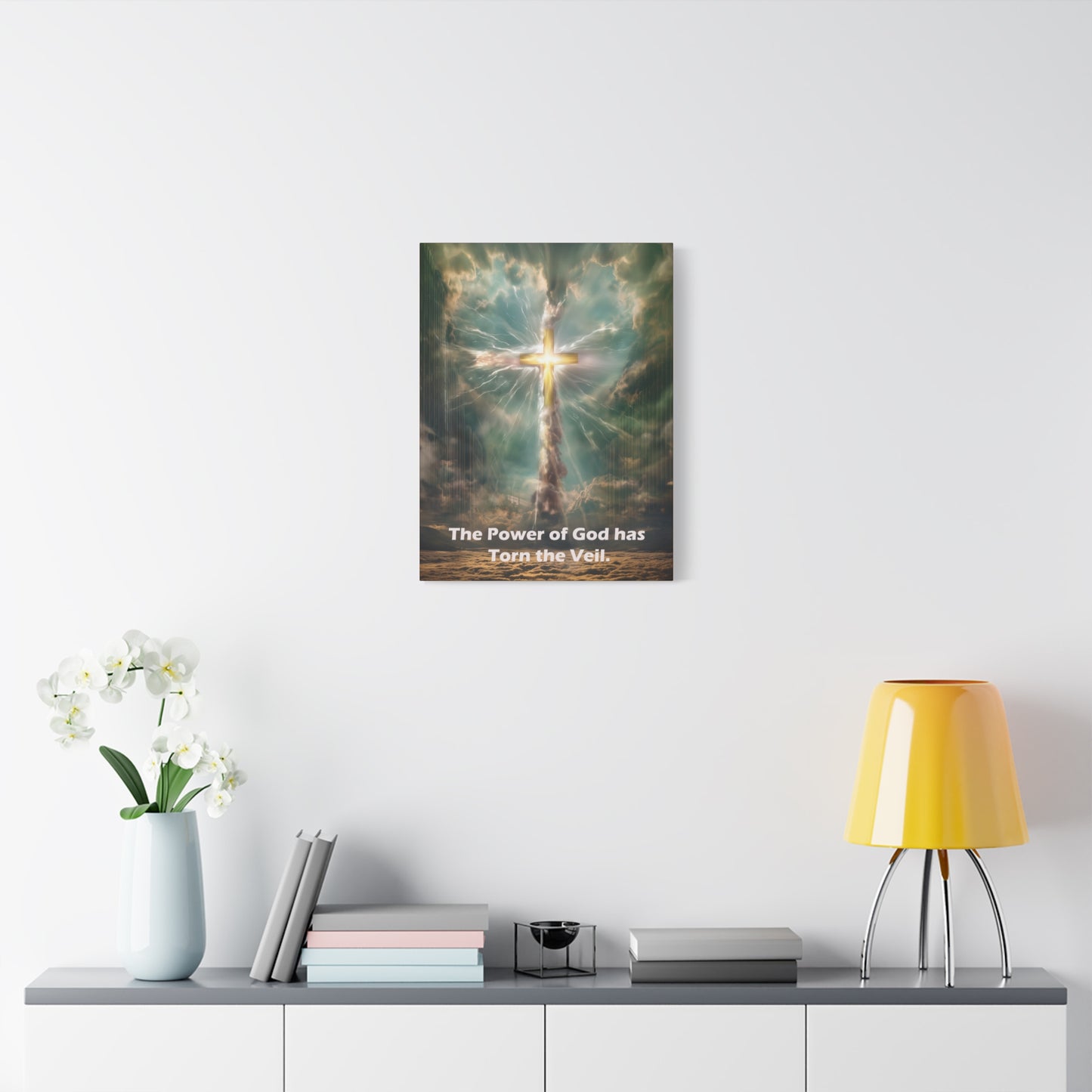 Jesus Cross Art - Canvas & Poster Print, Religious Decor, Spiritual Wall Art, Christian Home Decor, Faith-Based Gift