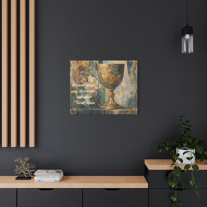 Bible Quote Art Print- Canvas and Poster, Jesus Chalice, Spiritual Home Decor, Faith-based artwork, Christian gift