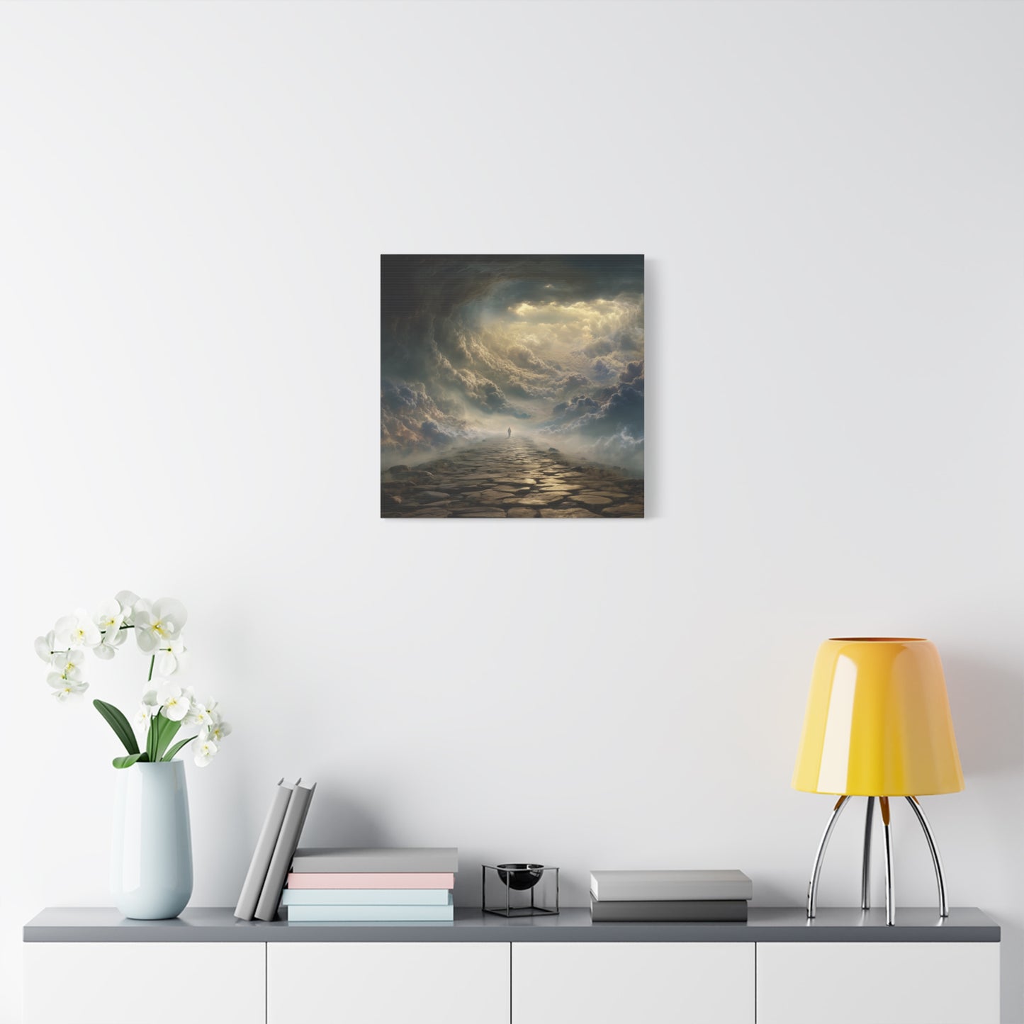 Sky and Pathway Artwork - Canvas & Poster Prints, Dreamy Landscape Canvas, Clouds Home Decor, Sky and Pathway Artwork