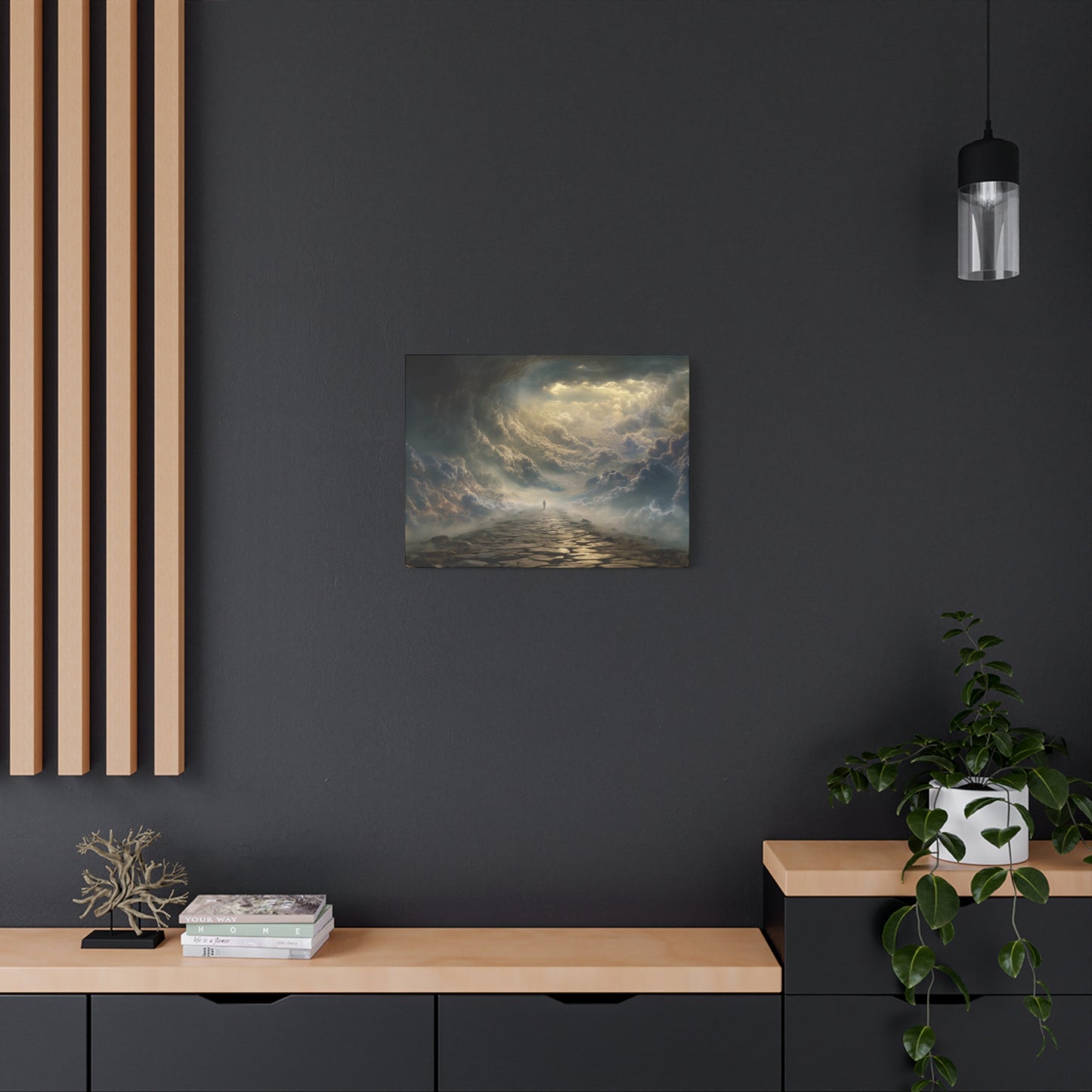 Sky and Pathway Artwork - Canvas & Poster Prints, Dreamy Landscape Canvas, Clouds Home Decor, Sky and Pathway Artwork