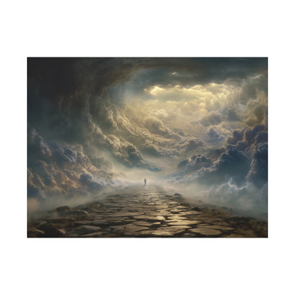 Sky and Pathway Artwork - Canvas & Poster Prints, Dreamy Landscape Canvas, Clouds Home Decor, Sky and Pathway Artwork