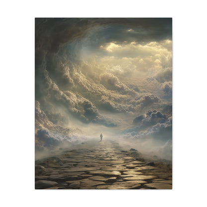 Sky and Pathway Artwork - Canvas & Poster Prints, Dreamy Landscape Canvas, Clouds Home Decor, Sky and Pathway Artwork