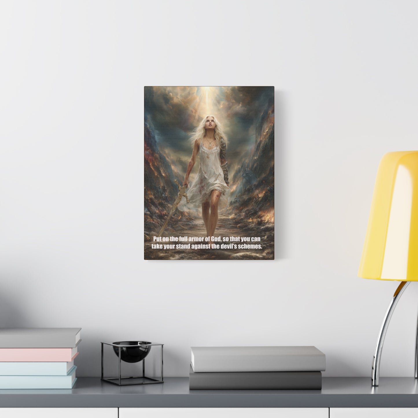 God Armor Quote Art - Canvas & Poster, Bible Quote Canvas Wall Art, Spiritual Decor, Christian Artwork, Faith-Based Gift