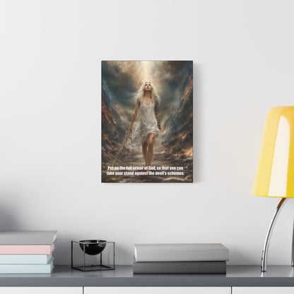 God Armor Quote Art - Canvas & Poster, Bible Quote Canvas Wall Art, Spiritual Decor, Christian Artwork, Faith-Based Gift