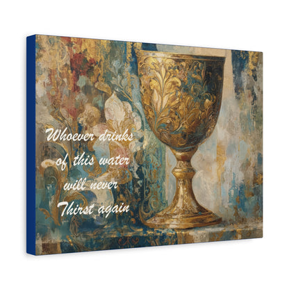 Bible Quote Art Print- Canvas and Poster, Jesus Chalice, Spiritual Home Decor, Faith-based artwork, Christian gift
