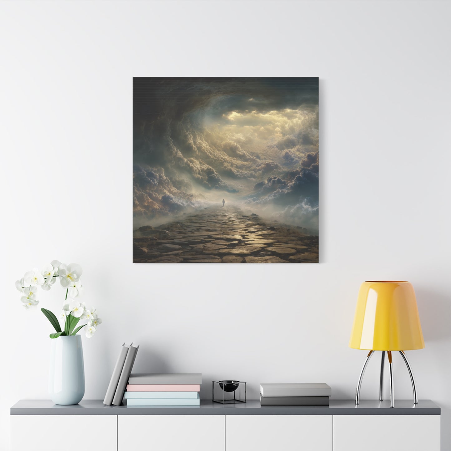 Sky and Pathway Artwork - Canvas & Poster Prints, Dreamy Landscape Canvas, Clouds Home Decor, Sky and Pathway Artwork