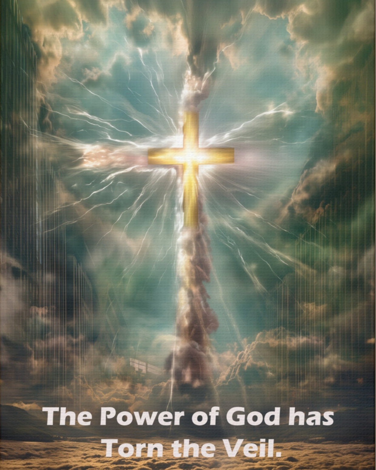 Jesus Cross Art - Canvas & Poster Print, Religious Decor, Spiritual Wall Art, Christian Home Decor, Faith-Based Gift