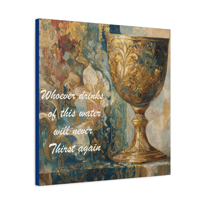 Bible Quote Art Print- Canvas and Poster, Jesus Chalice, Spiritual Home Decor, Faith-based artwork, Christian gift