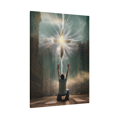 God Tore the Veil - Canvas & Poster Art, Jesus Cross Wall Art, Christian Decor, Spiritual Home Decor, Faith-Based Gift