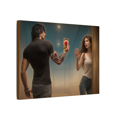 Adam and Eve Art- Canvas & Poster Print, Temptation Wall Art, Christian Wall Art Print, Spiritual Home Decor, Modern Art, Unique Christian Gift