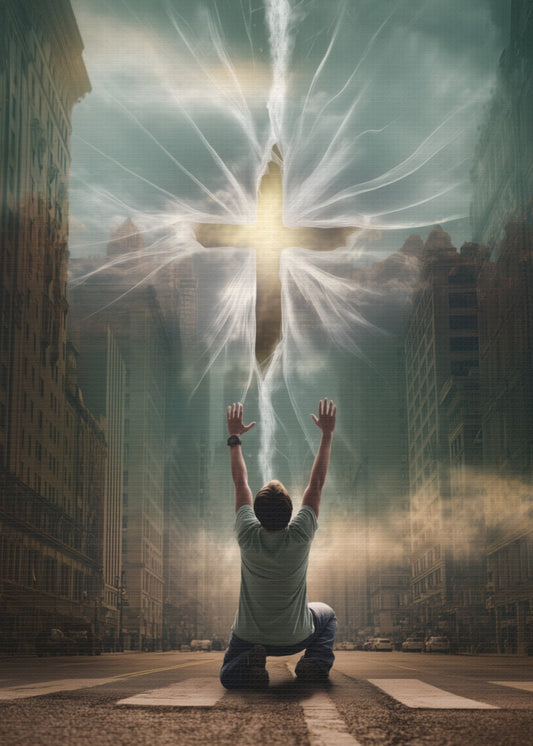 God Tore the Veil - Canvas & Poster Art, Jesus Cross Wall Art, Christian Decor, Spiritual Home Decor, Faith-Based Gift