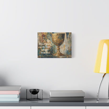 Bible Quote Art Print- Canvas and Poster, Jesus Chalice, Spiritual Home Decor, Faith-based artwork, Christian gift