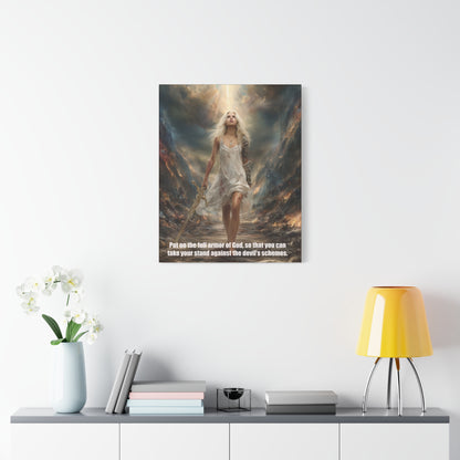 God Armor Quote Art - Canvas & Poster, Bible Quote Canvas Wall Art, Spiritual Decor, Christian Artwork, Faith-Based Gift