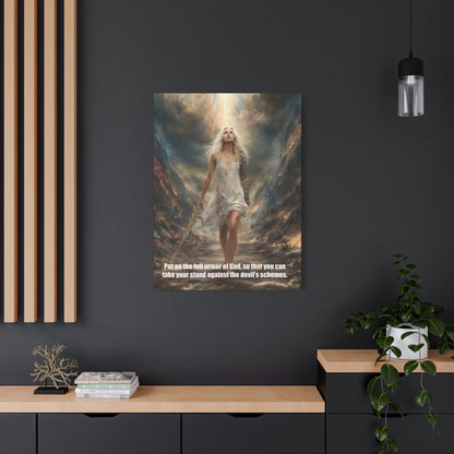 God Armor Quote Art - Canvas & Poster, Bible Quote Canvas Wall Art, Spiritual Decor, Christian Artwork, Faith-Based Gift