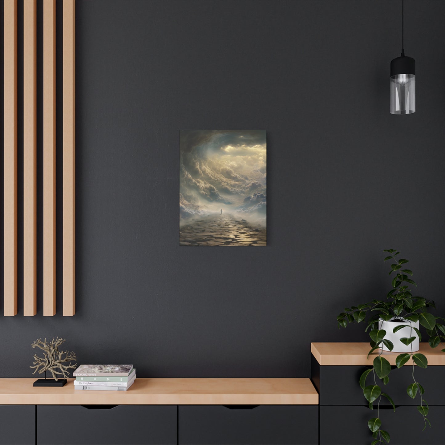Sky and Pathway Artwork - Canvas & Poster Prints, Dreamy Landscape Canvas, Clouds Home Decor, Sky and Pathway Artwork