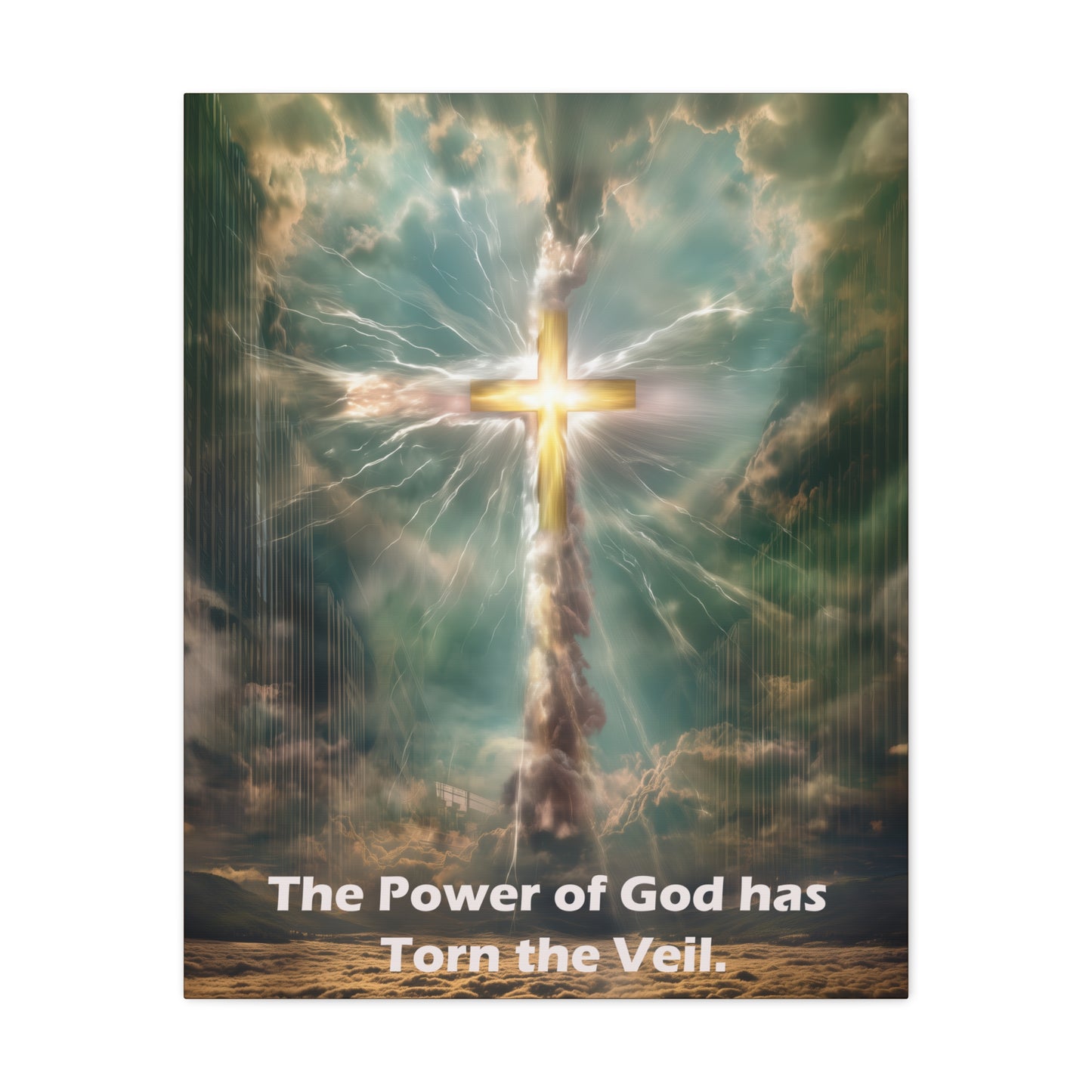 Jesus Cross Art - Canvas & Poster Print, Religious Decor, Spiritual Wall Art, Christian Home Decor, Faith-Based Gift