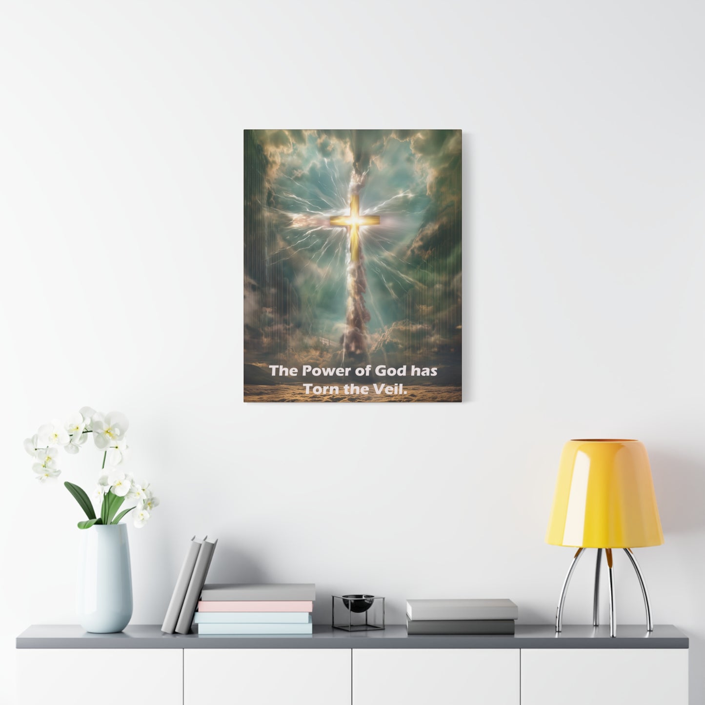 Jesus Cross Art - Canvas & Poster Print, Religious Decor, Spiritual Wall Art, Christian Home Decor, Faith-Based Gift