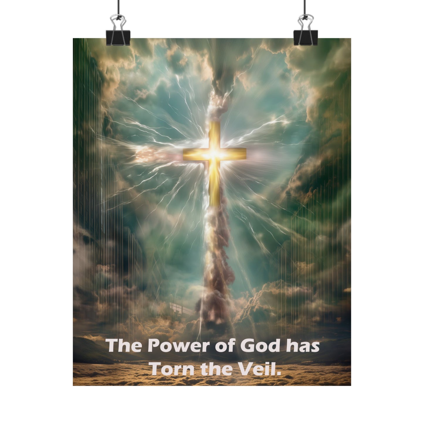 Jesus Cross Art - Canvas & Poster Print, Religious Decor, Spiritual Wall Art, Christian Home Decor, Faith-Based Gift