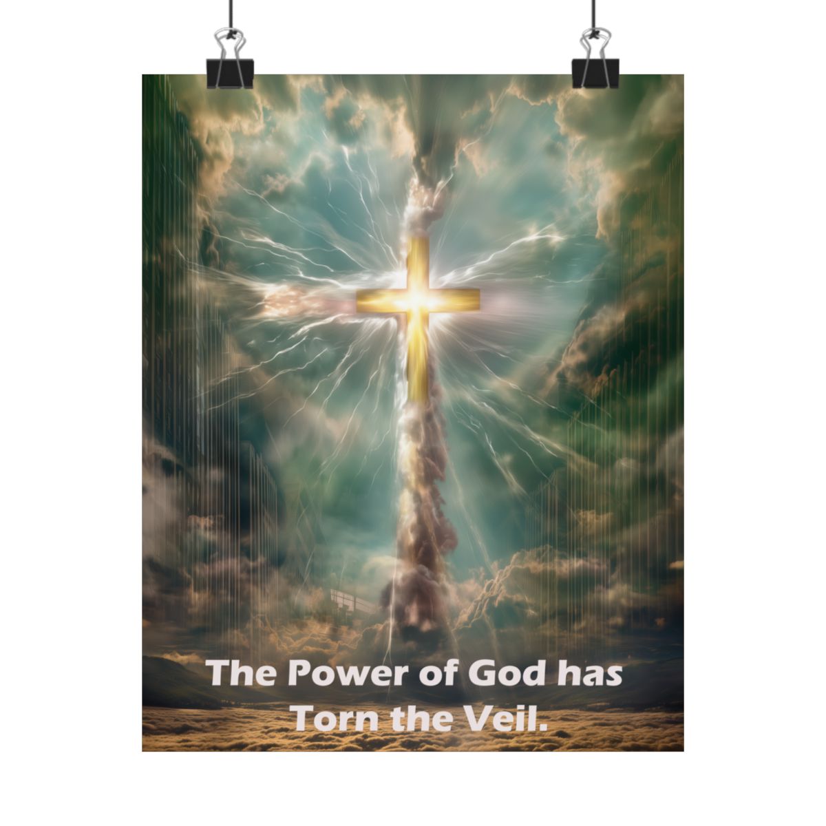 Jesus Cross Art - Canvas & Poster Print, Religious Decor, Spiritual Wall Art, Christian Home Decor, Faith-Based Gift