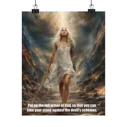 God Armor Quote Art - Canvas & Poster, Bible Quote Canvas Wall Art, Spiritual Decor, Christian Artwork, Faith-Based Gift